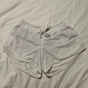 White Lululemon Running Shorts